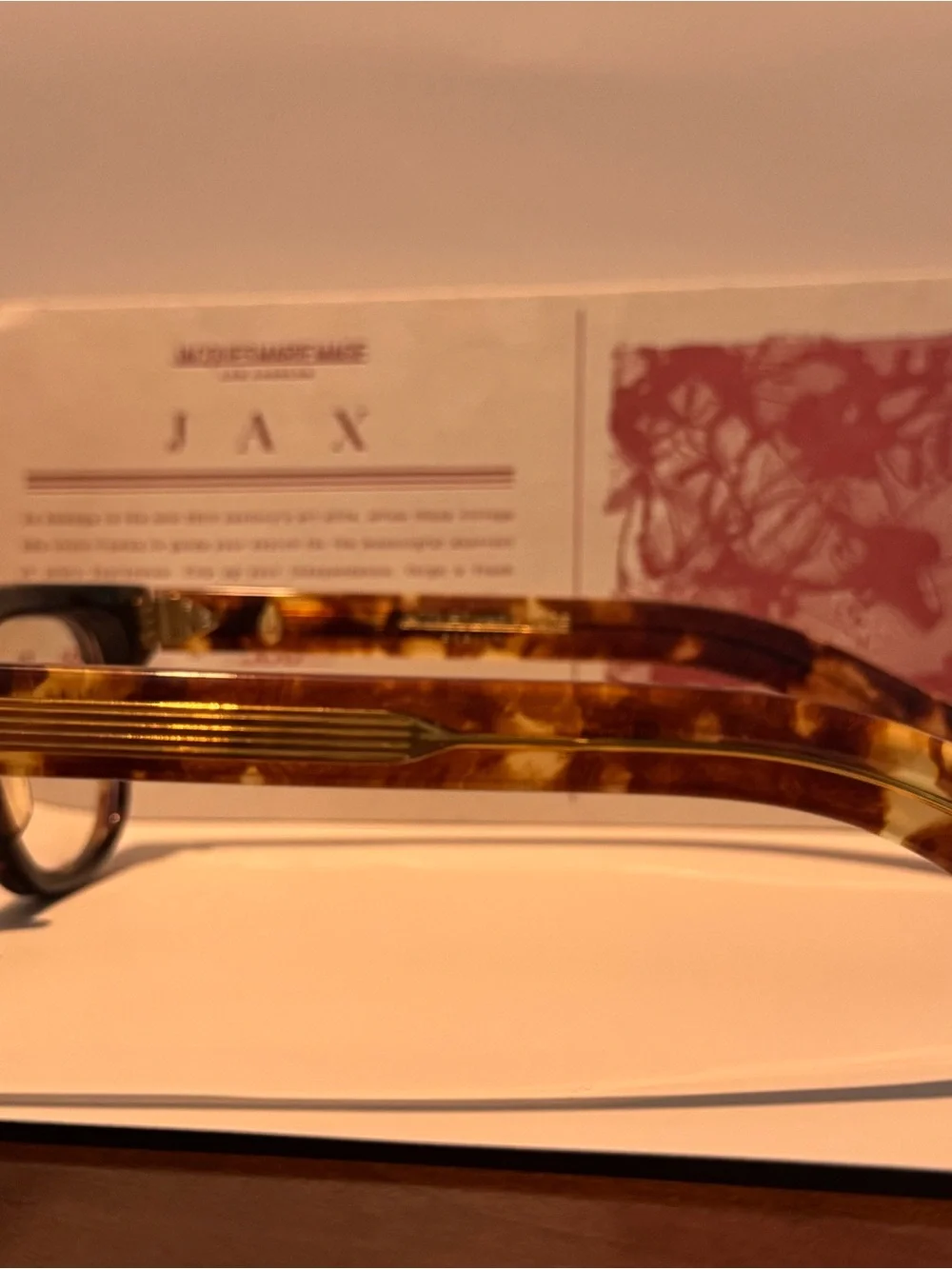 Jacques Marie Mage Brown Tortoiseshell JAX Glasses, original packaging